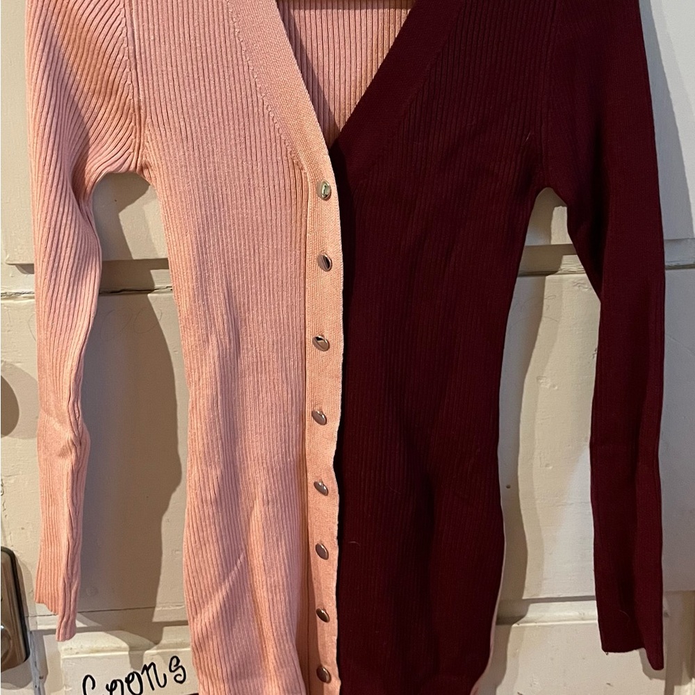 No Boundaries Pink and Burgundy Midi Dress